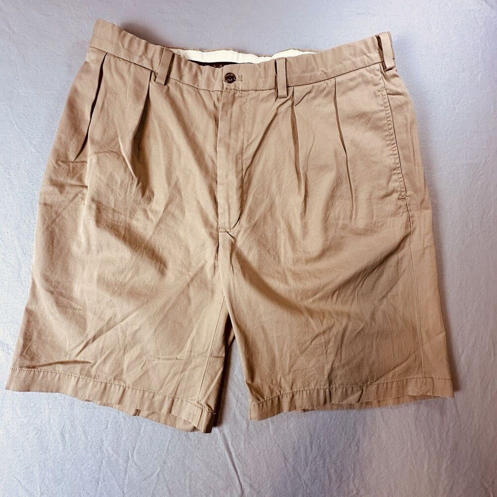 Polo Golf Ralph Lauren Fairway Shorts Men 36 Khaki Tan Pleated Cotton Ivy League